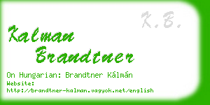 kalman brandtner business card